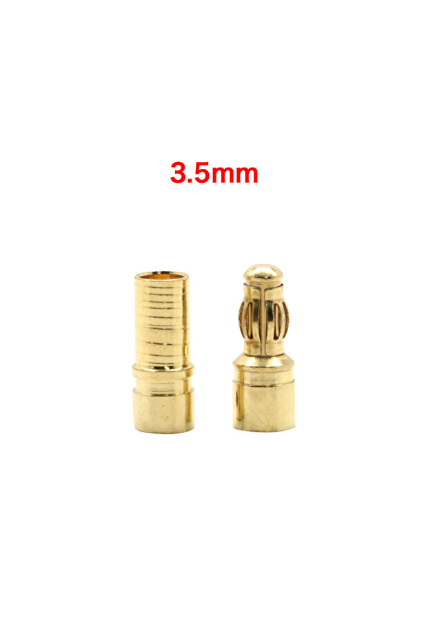 3.5mm 20pcs/lot 2.0mm 3.0mm 3.5mm 4.0mm 5.5mm 6.0mm 8.0MM Gold Bullet Banana Connector Plug for ESC