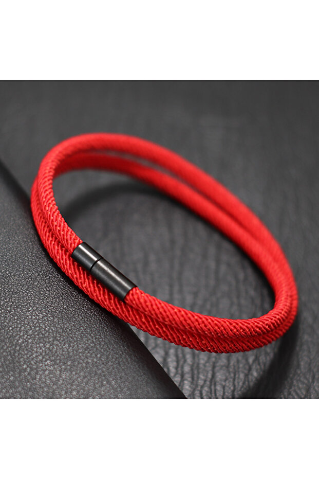 red Lucky Red Men Bracelet Bilayer Milan Thread Wrap Braclet Outdoor Camping Survival Braslet Lucky