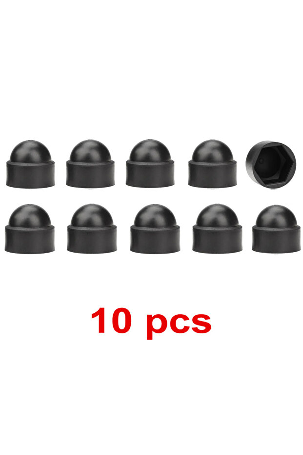 M6 x 10 10pcs Hexagon Bolt Nut Cover Screw Protection Caps M6 M8 M10 M12 Plastic Black Hexagonal Scr