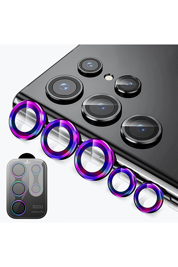 Tempered glass S23 Ultra(5G) Coloful Camera Lens Protector For S26 S24 Ultra S23 Ultra S22 S24 Plus