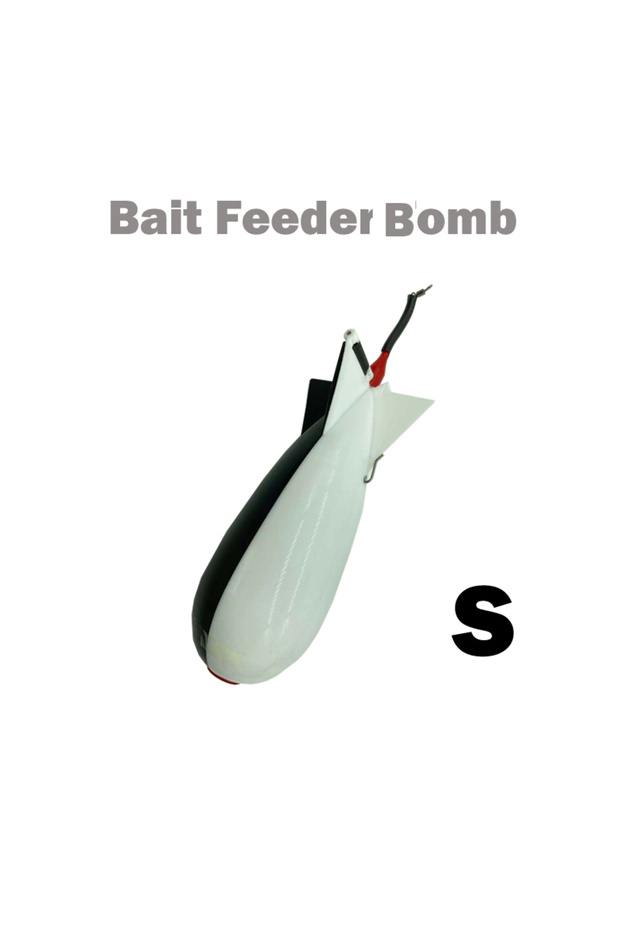 blackwhiteS Fishing Rocket Feeder Large Small Spod Bomb Float Lure Bait Holder 2 Size Pellet Ro