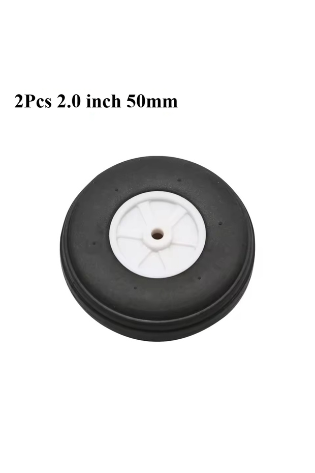 2Pcs 2.0 inch 50mm New 2Pcs PU Wheel Diameter 2.25/2.5/2.75/3.0/3.5/4/4.5/5 Inches RC Plane Model F
