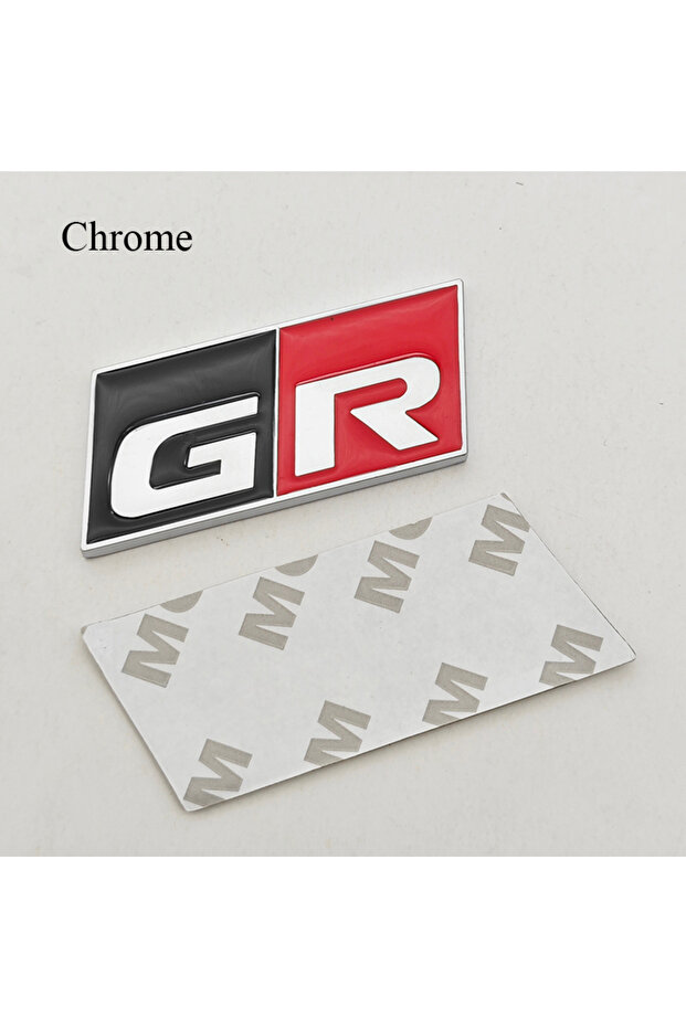 GR S Chrome 3D Metal Car Sticker GR SPORT Logo Fender Side Badge Rear Trunk Front Grille Emblem For
