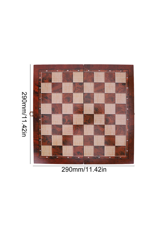 1 set 29x29cm Large Chessboard Developing Strategic Thinking 3 in 1 Chess Chekers Backgammon Foldabl