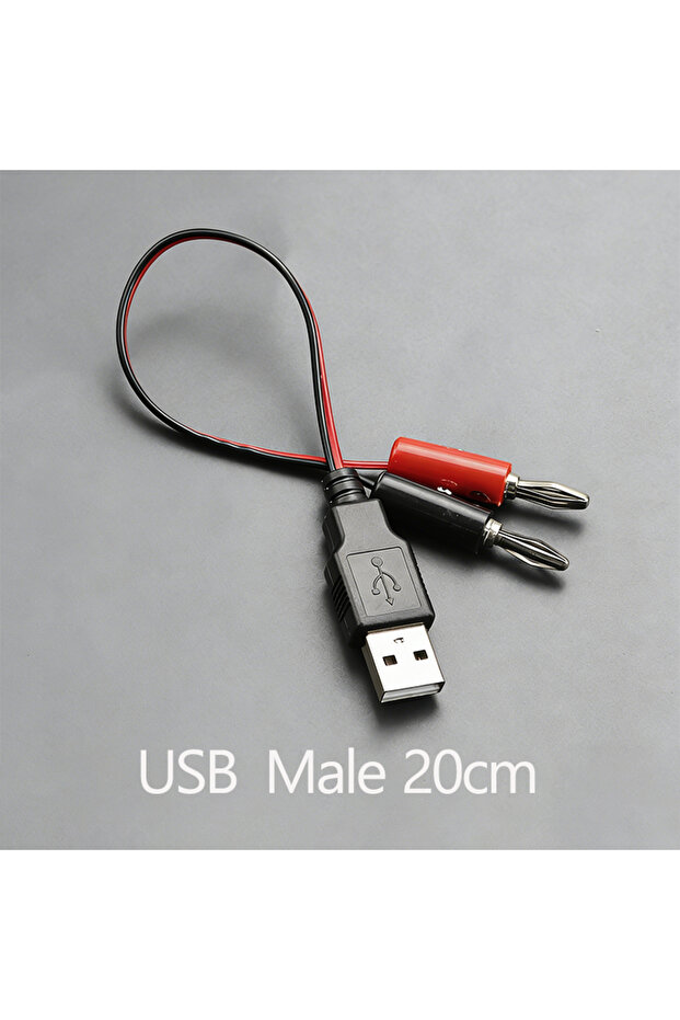 USB Male 20cm DIY Test Cable USB Male/Female to 4mm Banana Plug a Female Charging Cable USB Socket t