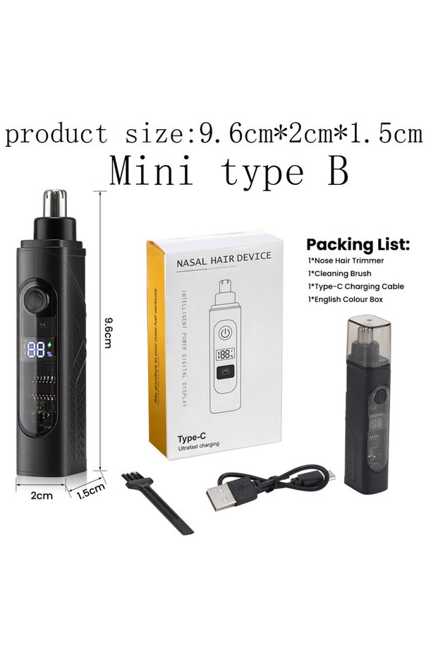 Mini Type B Electric Nose Hair Trimmer For Men Women High Speed Motor Hair Remover Lips Eyebrows Raz