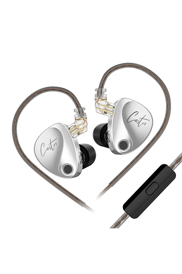 سماعات أذن Harman MIC NEW KZ Castor In Ear HiFi 2DD ديناميكية عالية الجودة قابلة للضبط ومتوازنة