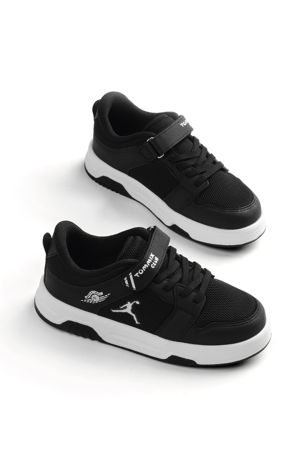 Children's Unisex Black Black Comfortable Fit Orthopedic Velcro Sneaker