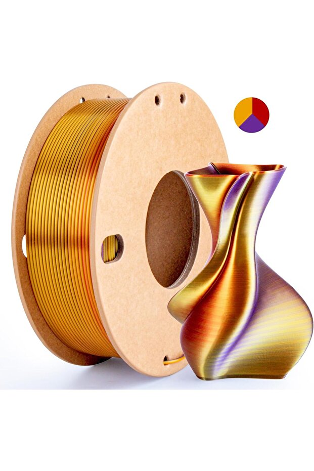 250gRedGoldPurple Multicolor 3D Printer Filament,Dual/Tri/Twist/Magic Color 1.75mm PLA Shiny Printin