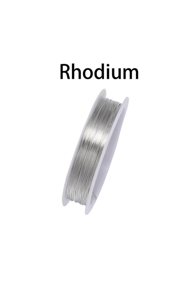 1Roll 0.2mmx20m Rhodium 1 Roll 0.2/0.3/0.4/0.5/0.6/0.7/0.8/1mm Sturdy Copper Wire Beading Wire For B