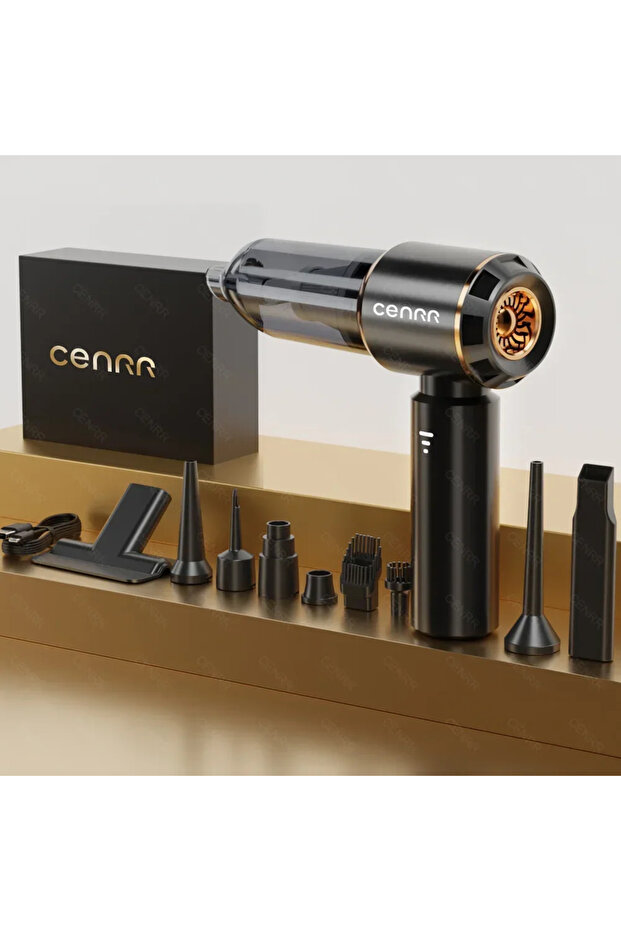 MAX Black CENRR 360000PA Car Vacuum Cleaner Strong Suction Cordless Wireless Cleaner Portable HandH