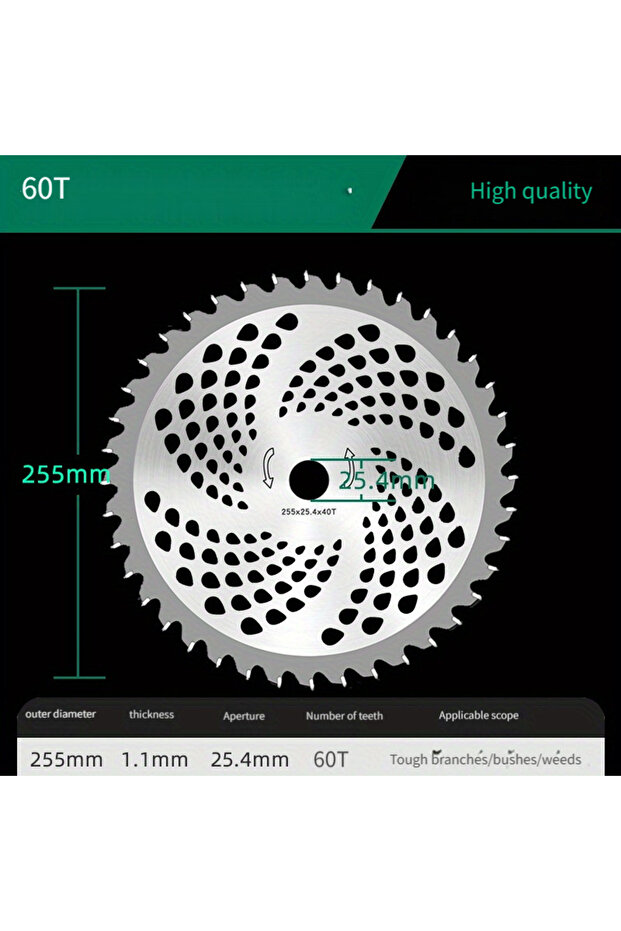 60T 1PC Lawn Mower Weed Trimmer Blade Head 40/60/80 Teeth Wood Mower Disc for Brush Cutter Trimmer G