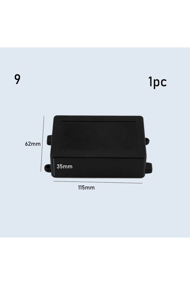 1pc style 9 Hot Sale 9 Sizes ABS Plastic Electronic Project Box High Quality Black Instrument Case E