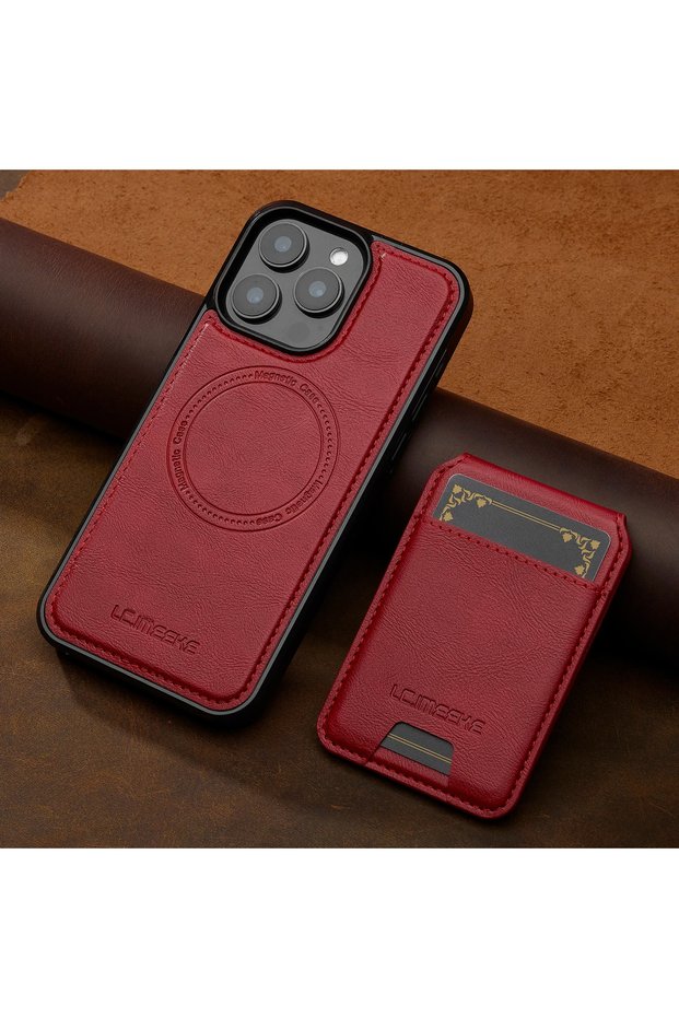 For iPhone 16 Red L3 Detachable Magnetic 2 In 1 Leather Case For iPhone 18 17 16 15 14 13 12 11 Pro