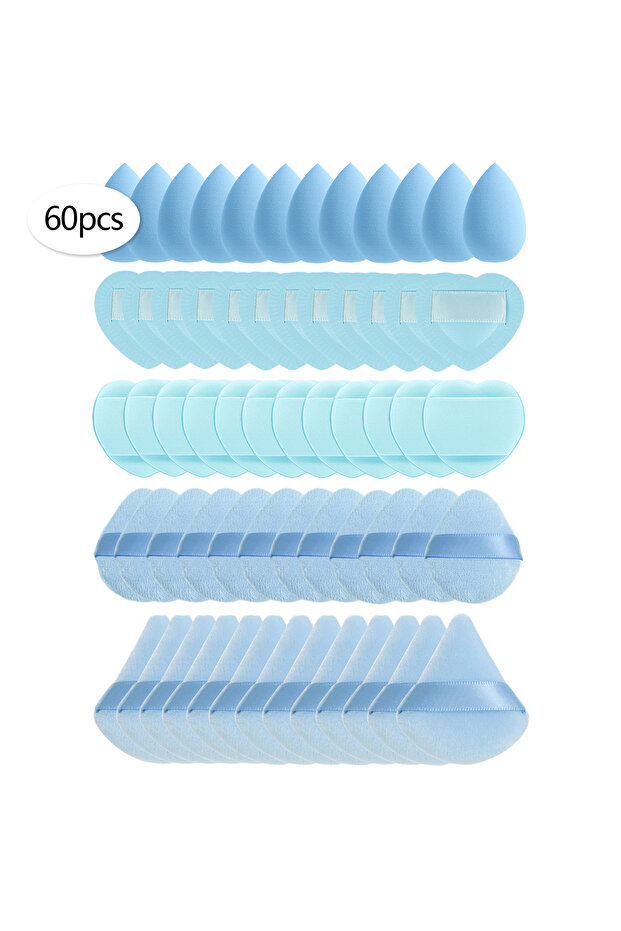 60Pcs 15/30/60 Mini Makeup Sponge Powder Puff Beauty Sponge for Makeup Concealer Liquid Foundation F