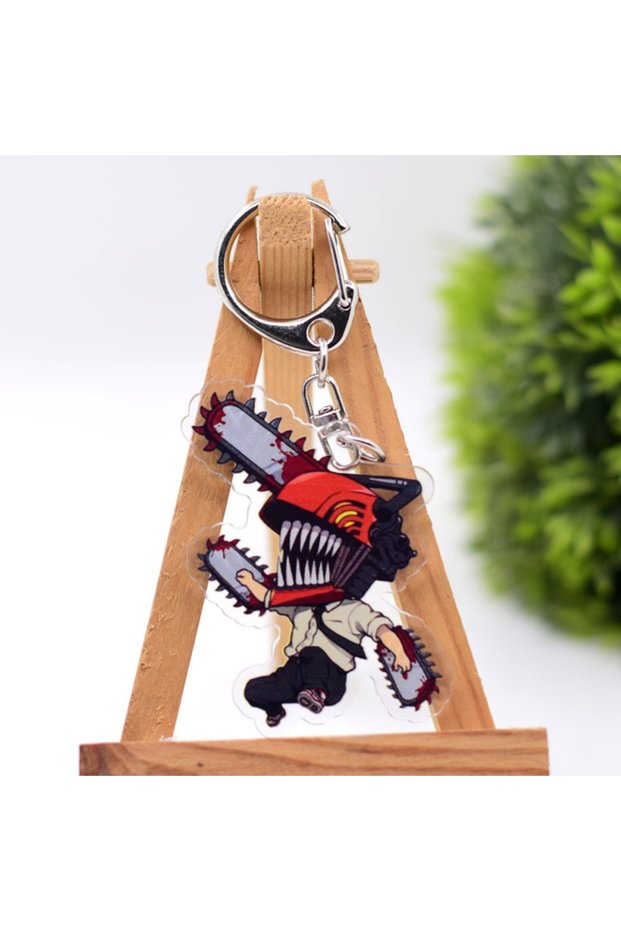 1256 New Anime Chainsaw Man Keychain Double-sided Acrylic Cartoon Keychain Pendant Anime Accessories