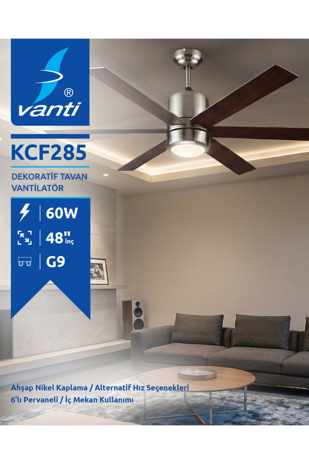 KCF285 AVİZELİ VANTİLATÖR 60W