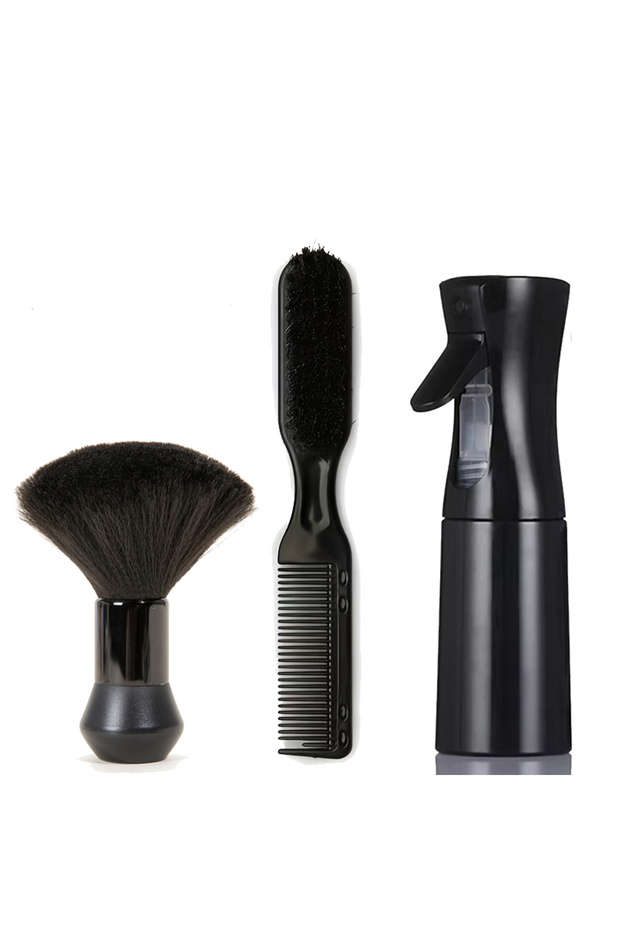 3pcs-E-200ML 3piece Salon Professional Haircut Kit with Spray Bottle Cleaning Brush for Barbers & Ho