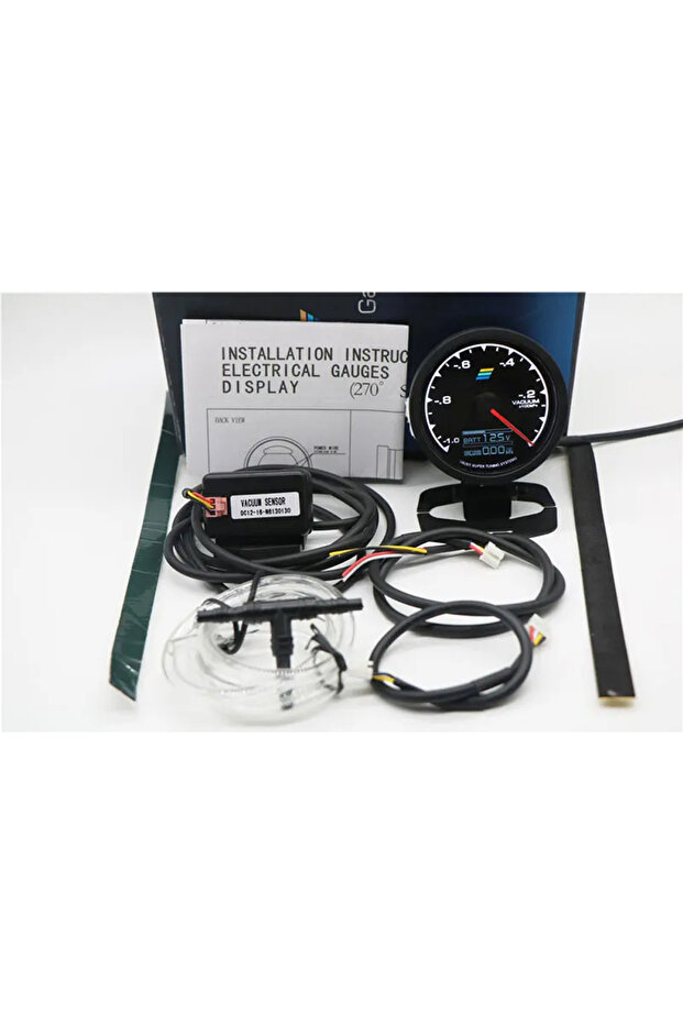 vacuum 62mm GReddi LCD Digital Display Car Gauge Oil Pressure Oil Temperature Water Temperature Volt