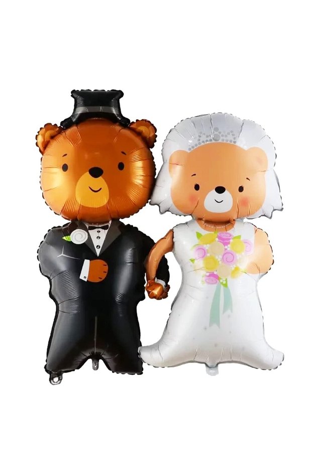Other Bride and groom 2 Pieces Bride and Groom Aluminum Film Balloon Set Engagement Couple Wedding A