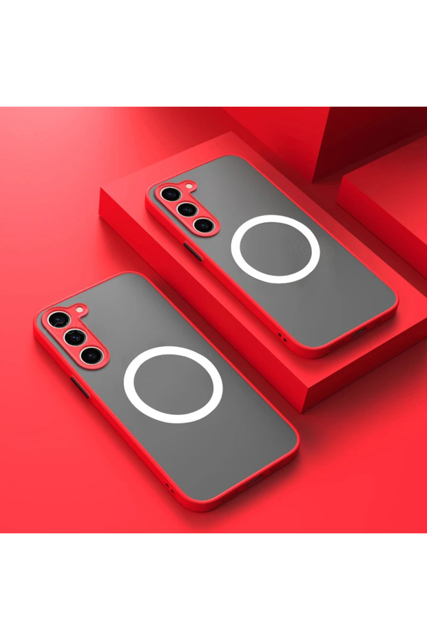 Galaxy A05 Red Matte Magnetic Case For A26 A36 A56 A16 A15 A55 A35 A25 A05 A54 A53 A33 A14 A24 A3.