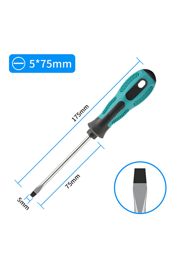 SL 5X75mm 1PCS Multifunctional Flat Head Cross Screwdriver Magnetic Screwdriver Household Basic An