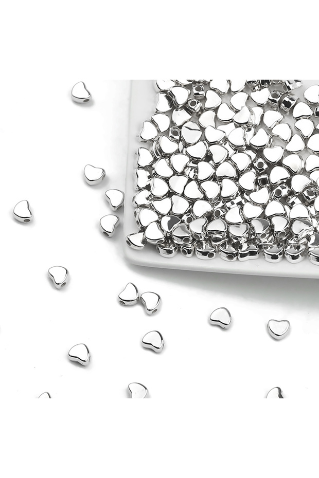 100pcs Love 6mm WhiteK 100-400pcs Gold Color Beads 4mm 6mm CCB Cube Crown Heart Pendant Star Spacer