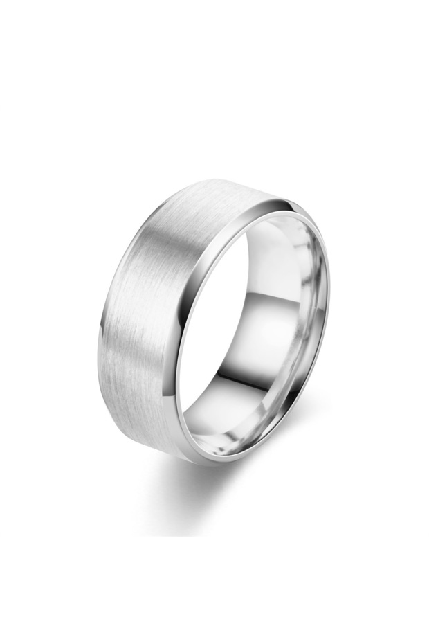 13 Silver 6 Colors Classic 8mm Tungsten Mens Ring Surface Brushed Stainless Steel Ring for Women Wed