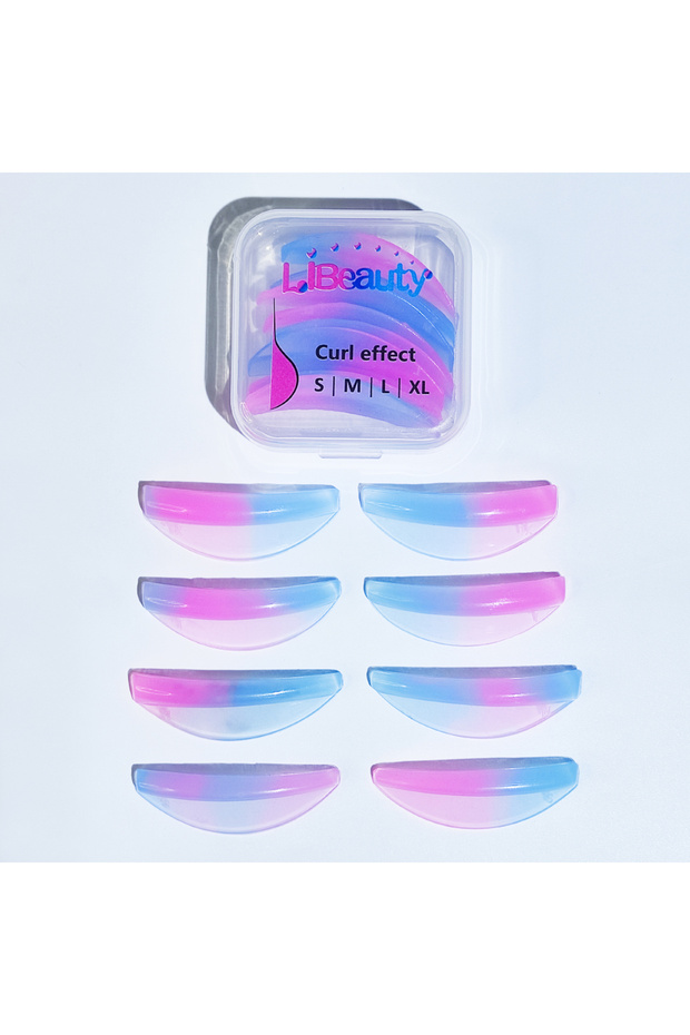 4-Pink Purple Libeauty Silicone Eyelash Perm Rad Lash Lift Shield Lifting 3D Eyelash Curler Accessor