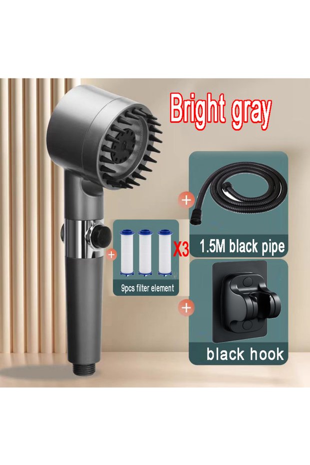 style6 4 Modes Shower Head High Pressure Showerhead One-Key Stop Water Massage Shower Head With Filt