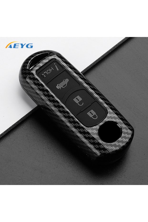 Carbon A4 ABS Carbon Fiber Car Key Case Cover For Mazda 2 3 5 6 BL BM GJ Atenza Axela Demio CX-3 CX3