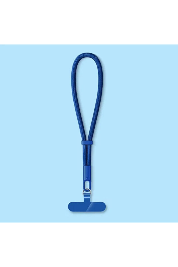 Blue Universal Adjustable Mobile Phone Self-locking Anti-loss Lanyard for iPhone Short Wrist S...