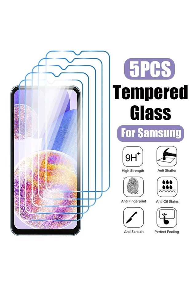 5Pcs Tempered Glass For Samsung A25 5G 5Pcs HD Tempered Glass For A24 4G A25 A15 A05S A54 A34 A14