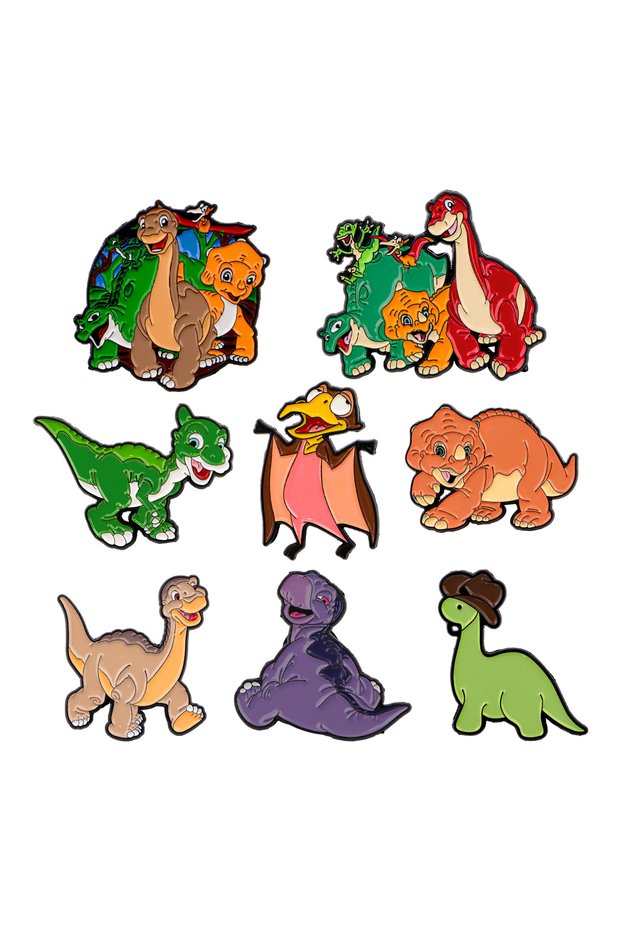 5 2-10pcs/Set Cartoon Animal Series Enamel Pin Funny Dragon Dog Cute Frog Crow Brooch Lapel Badge Ac