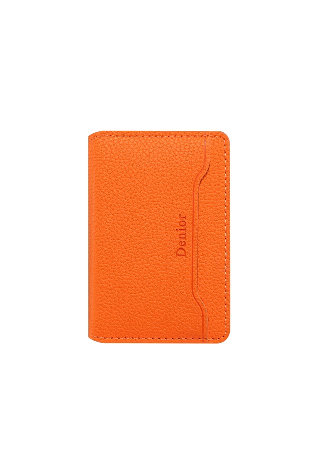 Orange Mobile Phone Wallet Magnet Flip Pocket Card Storage Luxury Faux Leather Magnetic Stand Buckle