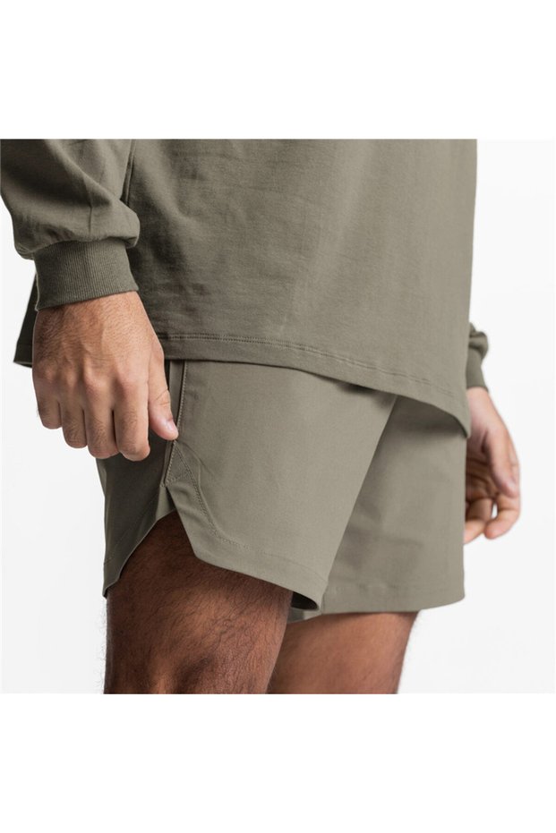 EUR M green 2025 NEW Summer Running Shorts Men Sports Jogging Fitness Shorts Quick Dry Mens Gym Men