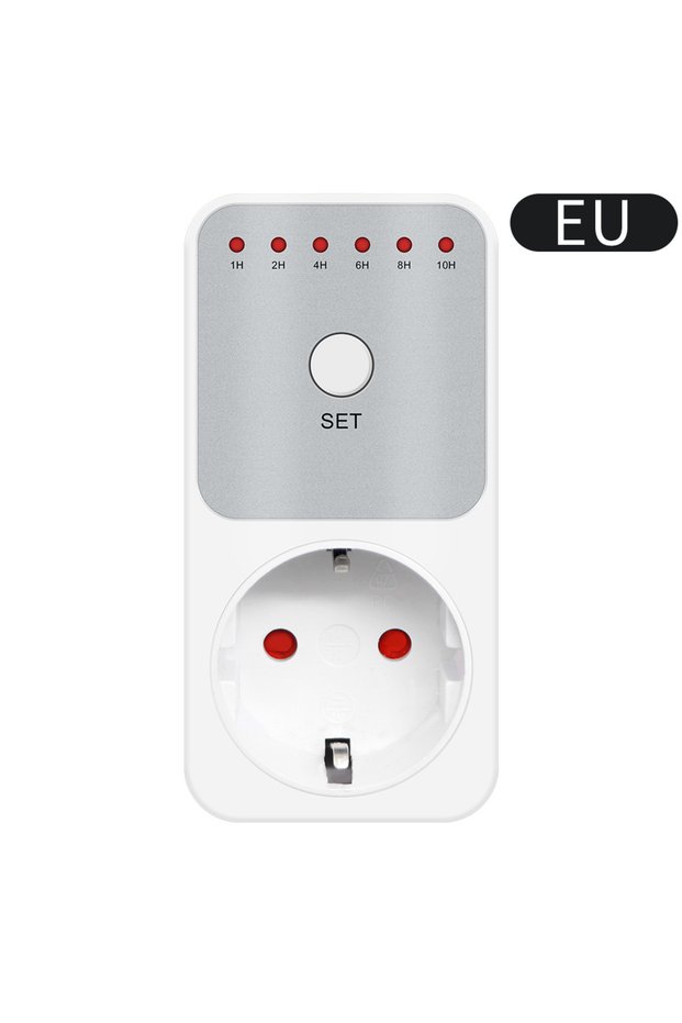 مقبس توقيت ذكي TM04 بقابس أوروبي، مؤقت عد تنازلي 10 ساعات، مقياس طاقة إلكتروني، إعداد زمني ذكي