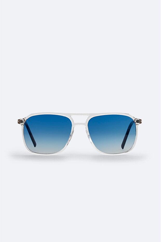 Silver Square Frame Polarized Sunglasses B008805