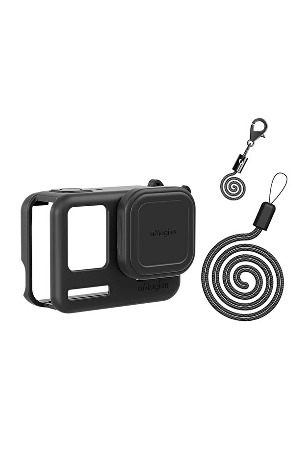 for Ace pro black Silicone Case For Insta360 Ace/Ace Pro Soft Protective Shell Action Camera Lens Ca