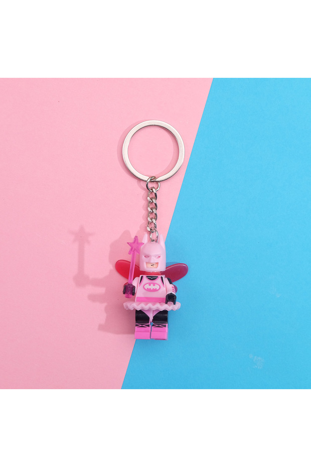 Fairy Batman Marvel Avengers Keychain Iron Man Spiderman Captain America Cartoon Cute Building Block