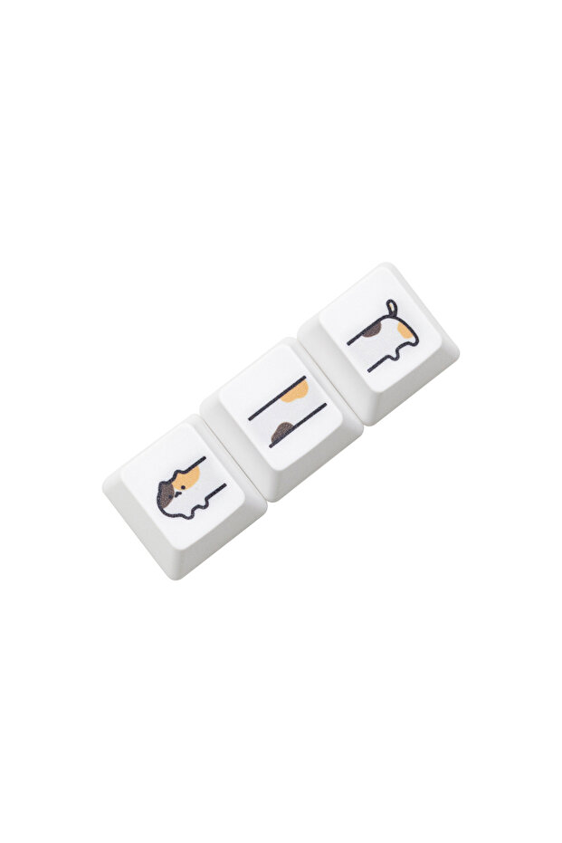 CalicoC A Keycap x1 Cute Little Calico Cat Keycap Kitty Meme Keycap Dye Subbed keycaps for mx stem G