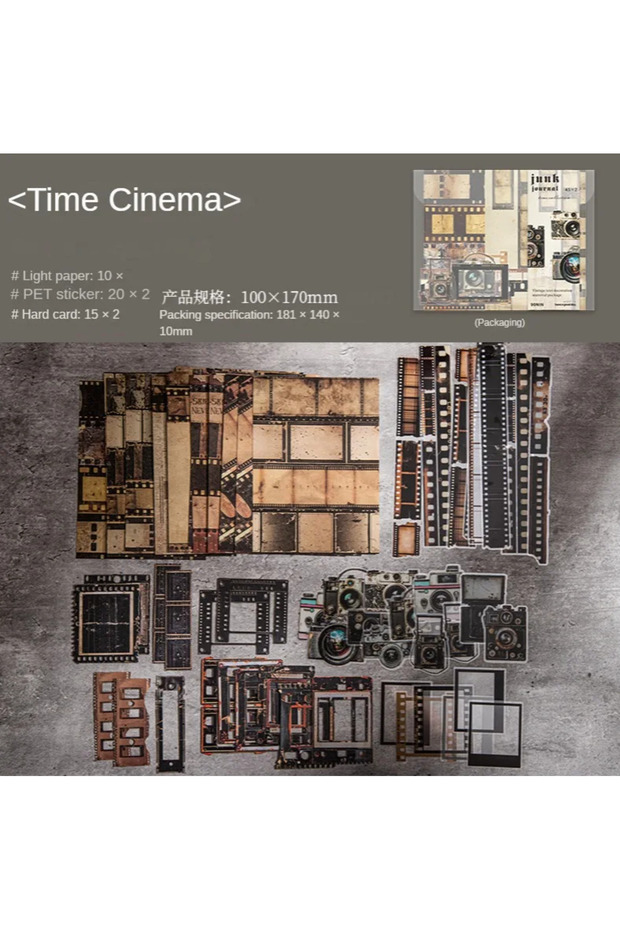 A Time Cinema 90Pcs Favorites Notebooks Decorative border Material paper handbook material European