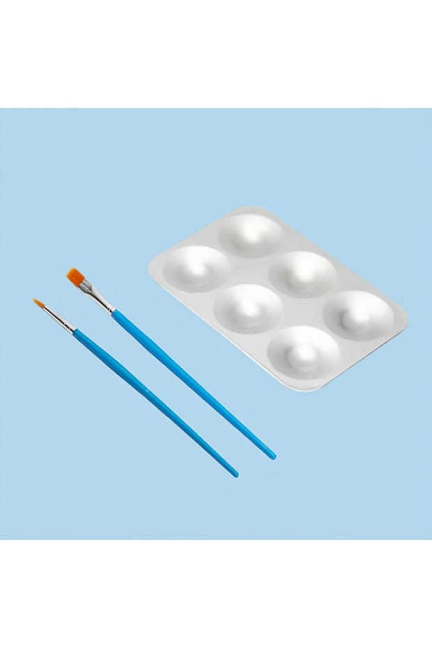 6-hole square 1pc/10pc Aluminum Painting Pigment Palette, Palette, Ceramic Tools, Aluminum Palette