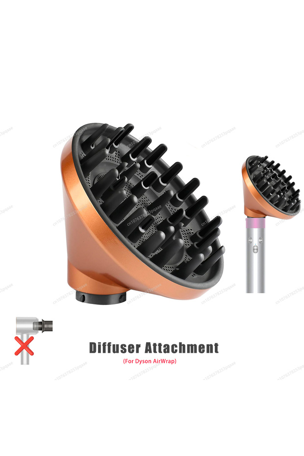 فوهة موزع تجعيد الشعر المموج الذهبي المطورة لجهاز Dyson Airwrap Styler HS01/03/05 A