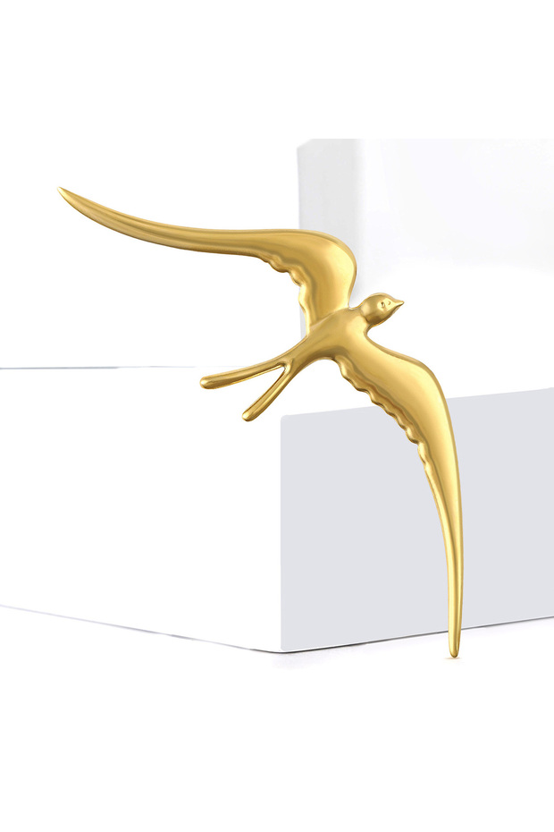 Golden5072 Fashion Stainless Steel Animal Brooches for Women Snail Shell Hand Insect Pins Banquet Pa