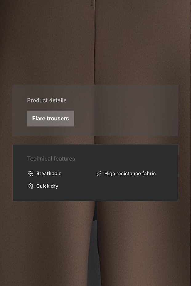 Neoprene-effect high rise flare trousers