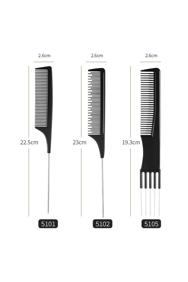 3PCS 1/3pcs Hair Comb Brush Hair Smoothing Comb Professional Brush Portable Fluffy Hairdressing Comb