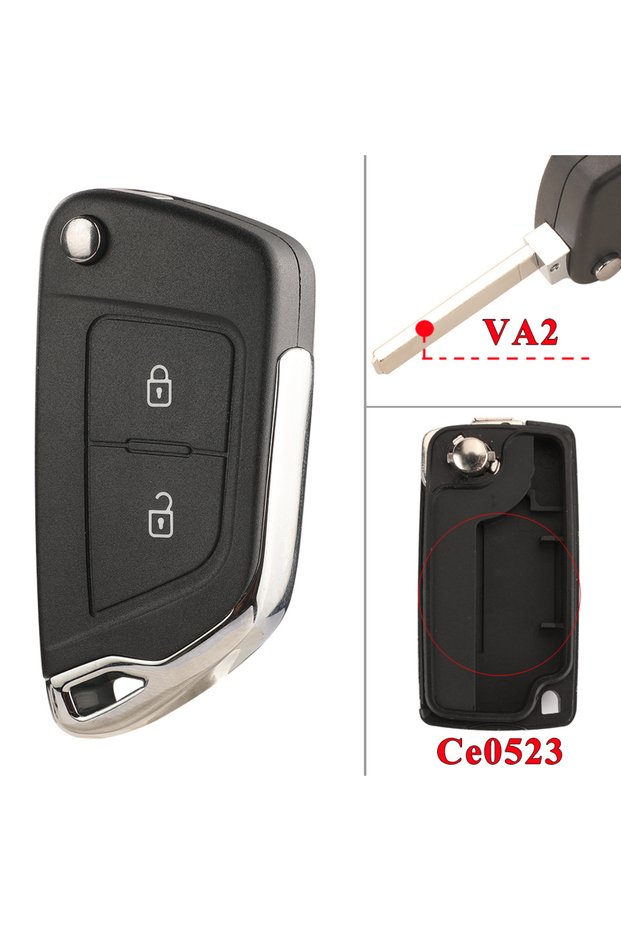 2Button VA2 Ce0523 jingyuqin For Peugeot 107 207 307 407 306 308 408 508 3008 4008 Partner CE0523 CE