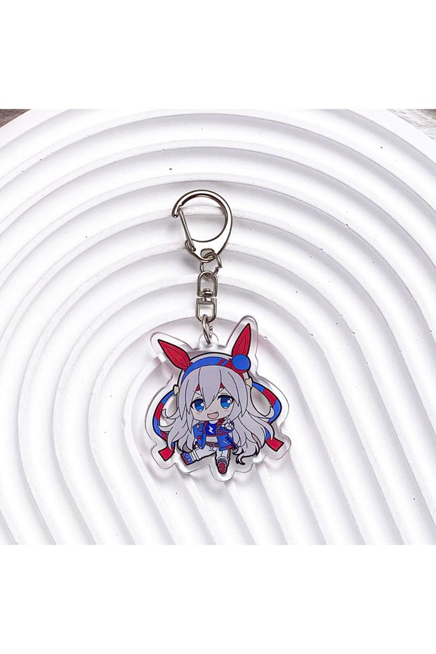5 cm 4 1/15PCS Anime Pretty Derby Acrylic Keychain Cartoon Bag Charms Accessories Funny Cute Backpac