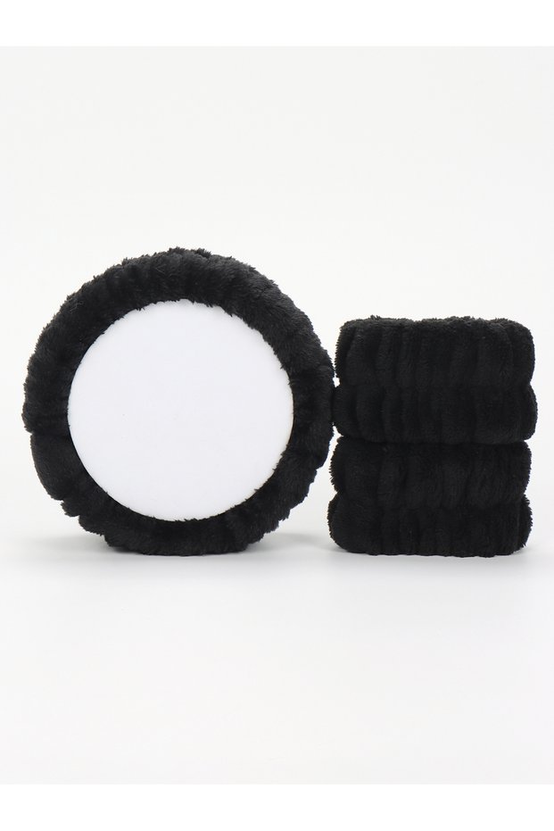 F 3-Piece Hairband Set, 1-Piece Hairband & 2-Piece Wristband, Face Washing, Facial Cleansing, Makeup